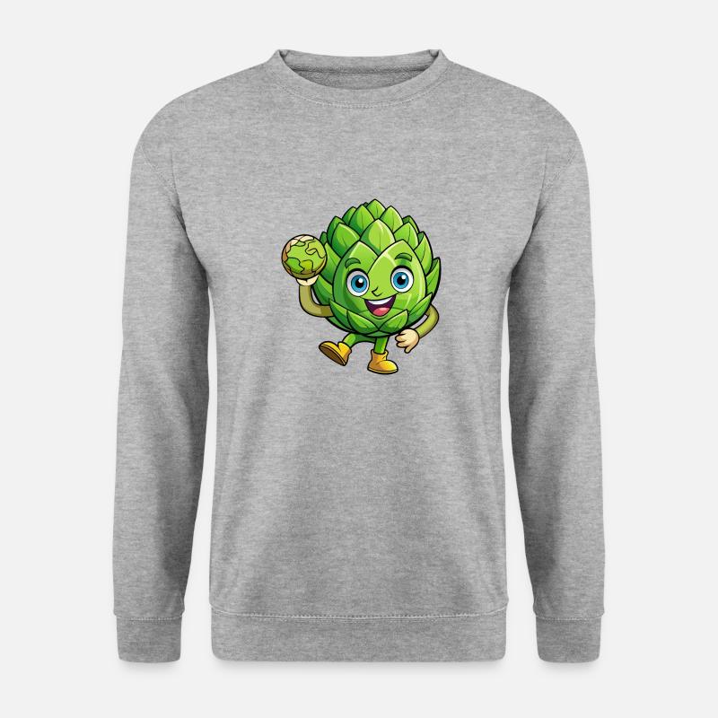 ARTISCHOCKEN, WELTENBUMMLER - Unisex Pullover - Weißgrau meliert