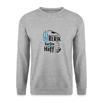 Rerik surfing at the lagoon-Baltic Sea resort Rerik-Salzhaff - Unisex Sweatshirt - salt & pepper - Front - Alina (178cm) & Michal (187cm)