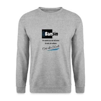 Bansin for me the most beautiful place in the world - Baltic Sea - Unisex Sweatshirt - salt & pepper - Front - Alina (178cm) & Michal (187cm)