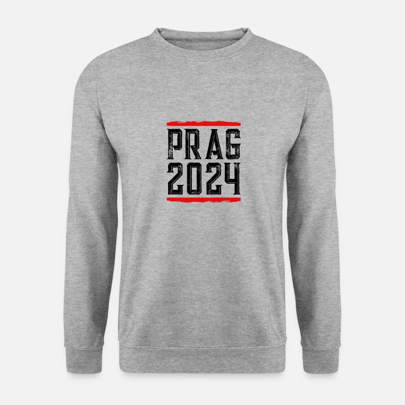 Prag 2024 - Unisex Pullover - Weißgrau meliert