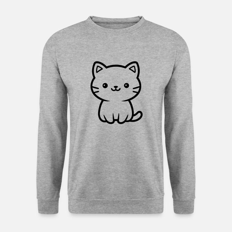 cat - Unisex Sweatshirt - salt & pepper