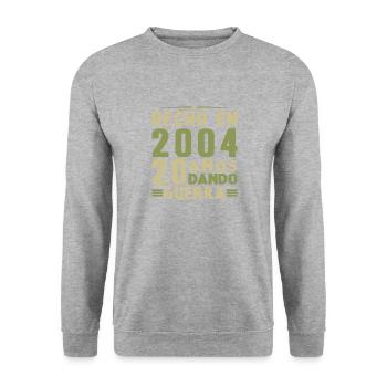 Made in 2004 20 Years Vintage Retro Birthday - Unisex Sweatshirt - salt & pepper - Front - Alina (178cm) & Michal (187cm)