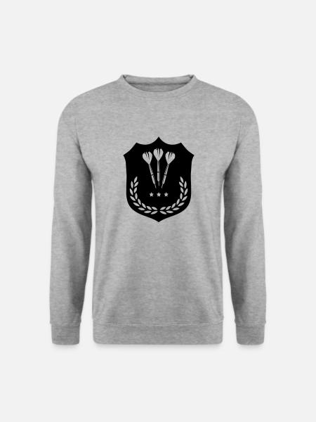 dart wappen - Unisex Pullover - Weißgrau meliert