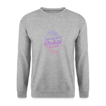 Ich Verspreche Noch Eine Orchidee - Unisex Pullover - Weißgrau meliert - Vorne - Alina (178cm) & Michal (187cm)
