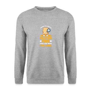 Je sais qu’ils ont dit que c’était sans gluten, je peux - Sweat-shirt Unisexe - gris chiné - Devant - Alina (178cm) & Michal (187cm)