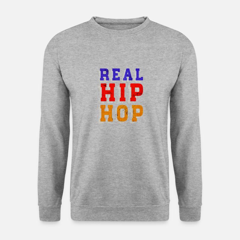 Echter Hip Hop - Unisex Pullover - Weißgrau meliert