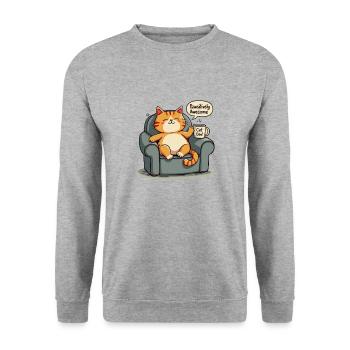 CAT DAD - Unisex Sweatshirt - salt & pepper - Front - Alina (178cm) & Michal (187cm)