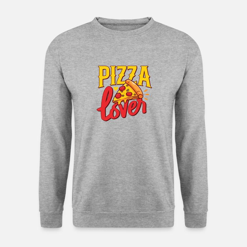 Pizza Lover - Unisex Pullover - Weißgrau meliert