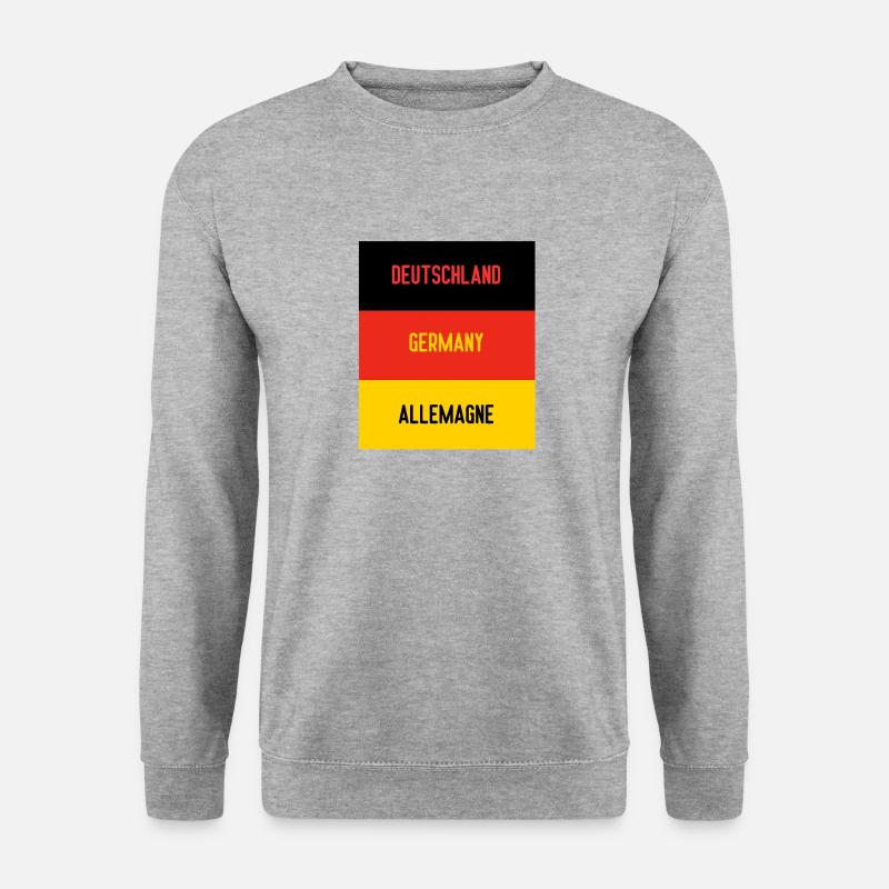 DEUTSCHLAND - Unisex Pullover - Weißgrau meliert