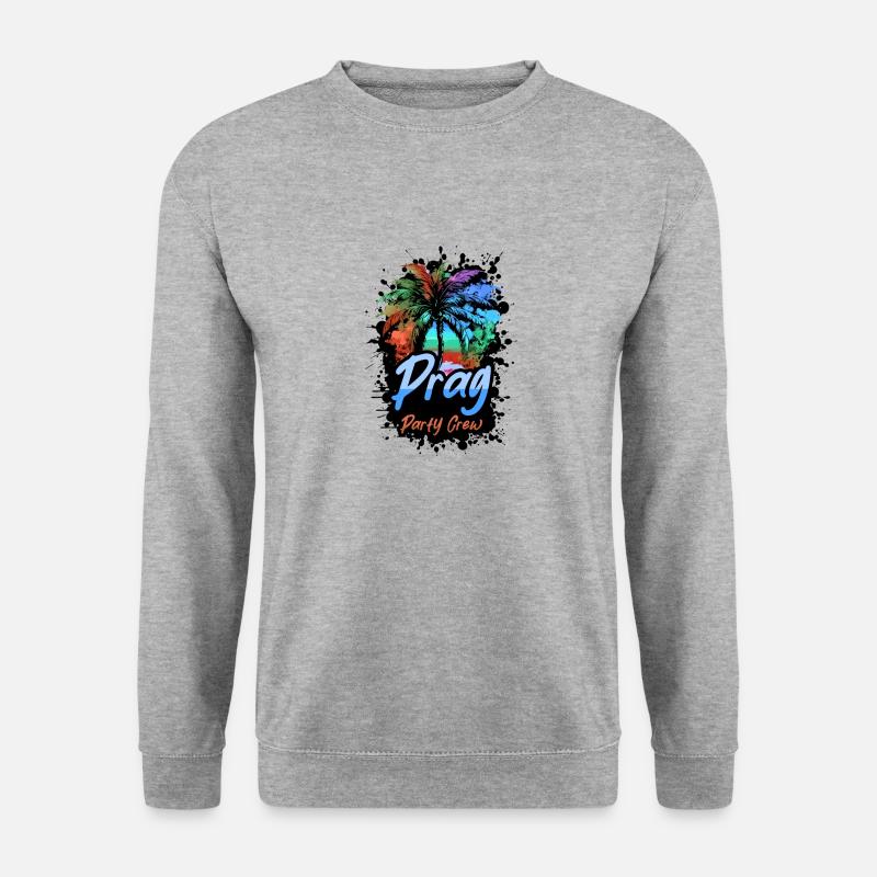 Prag Party Crew Urlaub - Unisex Pullover - Weißgrau meliert