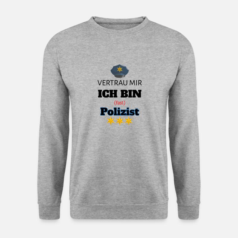 Polizei Geschenk - Unisex Pullover - Weißgrau meliert