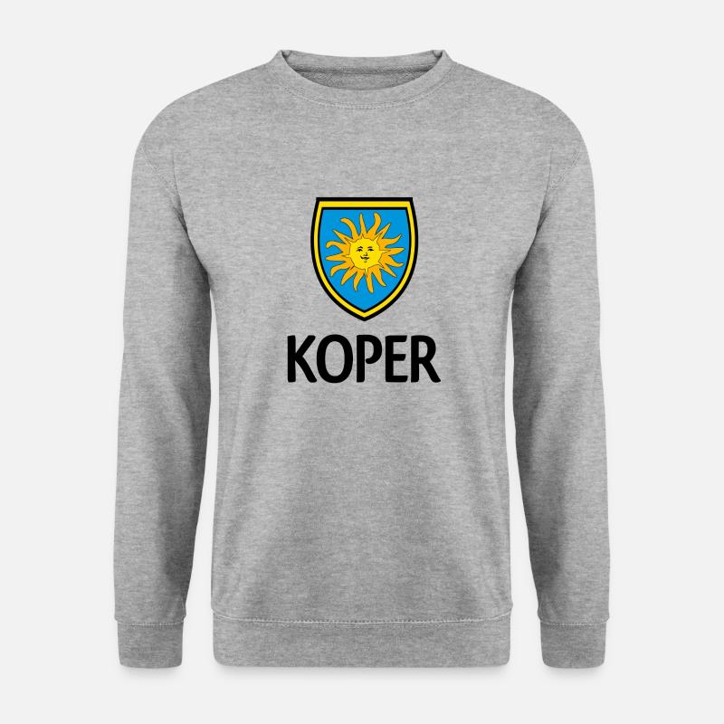 Koper Wappen - Unisex Pullover - Weißgrau meliert