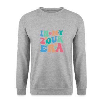 Witziger Zouk Tänzer Spruch - Unisex Pullover - Weißgrau meliert - Vorne - Alina (178cm) & Michal (187cm)