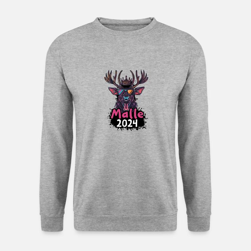Malle 2024 Hirsch - Unisex Sweatshirt - salt & pepper