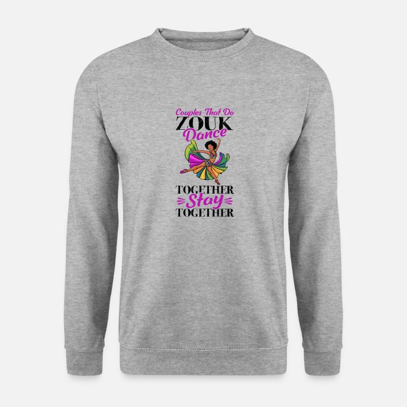 Witziger Zouk Tänzer Spruch - Unisex Pullover - Weißgrau meliert