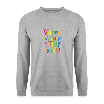 Superviseur d’école de petits humains - Sweat-shirt Unisexe - gris chiné - Devant - Alina (178cm) & Michal (187cm)