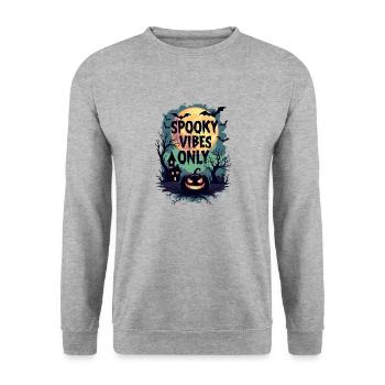HALLOWEEN - Unisex Sweatshirt - salt & pepper - Front - Alina (178cm) & Michal (187cm)