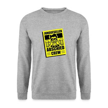 Enterrement de vie de garçon Crew Enterrement de vie de garçon - Sweat-shirt Unisexe - gris chiné - Devant - Alina (178cm) & Michal (187cm)