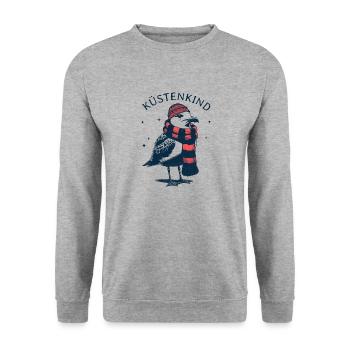 Coastal Child Seagull - Unisex Sweatshirt - salt & pepper - Front - Alina (178cm) & Michal (187cm)