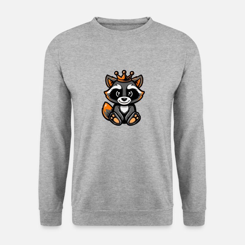Raccoon Comic Crown - Unisex Sweatshirt - salt & pepper