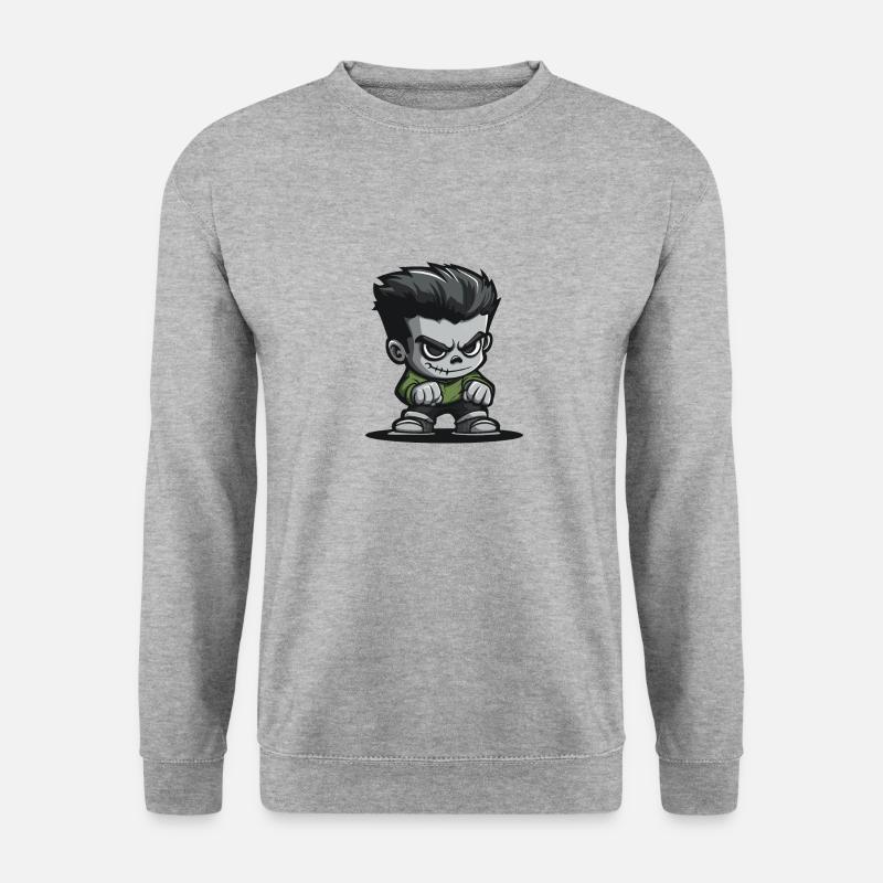 Zombie Halloween Comic - Unisex Pullover - Weißgrau meliert