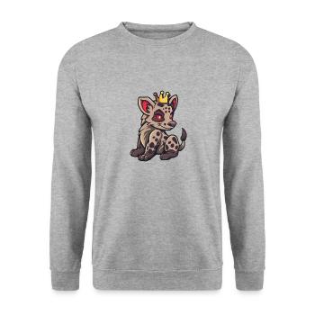 Couronne BD Hyène - Sweat-shirt Unisexe - gris chiné - Devant - Alina (178cm) & Michal (187cm)