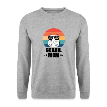 Gerbille disant Gerbille Maman Drôle Gerbille Cadeau - Sweat-shirt Unisexe - gris chiné - Devant - Alina (178cm) & Michal (187cm)