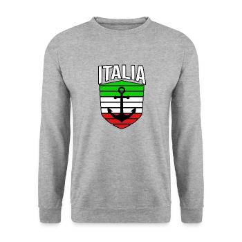 Italia Italian Italian Italy - Unisex Sweatshirt - salt & pepper - Front - Alina (178cm) & Michal (187cm)