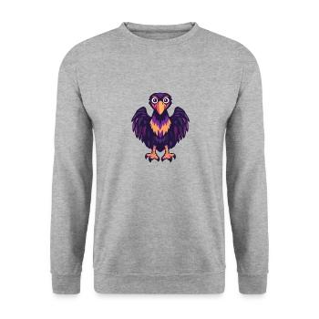 Harpy Bird Halloween Comic Funny - Unisex Sweatshirt - salt & pepper - Front - Alina (178cm) & Michal (187cm)