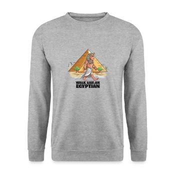 Ägypter Egyptian - Unisex Pullover - Weißgrau meliert - Vorne - Alina (178cm) & Michal (187cm)