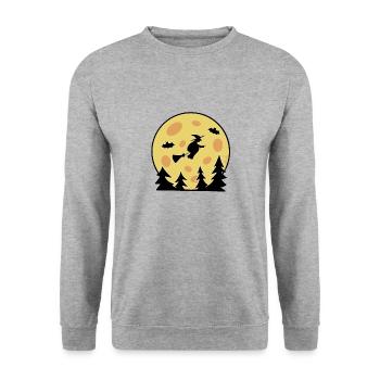 Sorcière au clair de lune - Sweat-shirt Unisexe - gris chiné - Devant - Alina (178cm) & Michal (187cm)