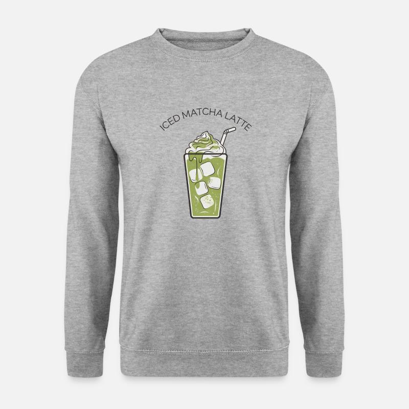 Iced Matcha Latte 2 - Unisex Pullover - Weißgrau meliert