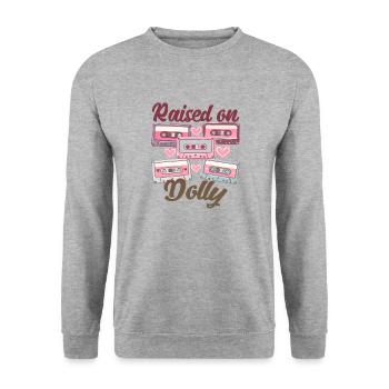 Cowboy Lustige Frauen Hut Wild Western Rodeo Musik - Unisex Pullover - Weißgrau meliert - Vorne - Alina (178cm) & Michal (187cm)