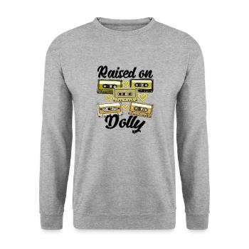 Cowboy Lustige Frauen Hut Wild Western Rodeo Musik - Unisex Pullover - Weißgrau meliert - Vorne - Alina (178cm) & Michal (187cm)
