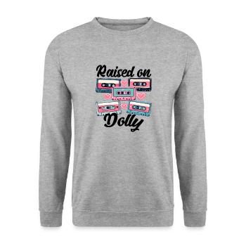 Cowboy Lustige Frauen Hut Wild Western Rodeo Musik - Unisex Pullover - Weißgrau meliert - Vorne - Alina (178cm) & Michal (187cm)