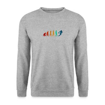 Évolution du football - Sweat-shirt Unisexe - gris chiné - Devant - Alina (178cm) & Michal (187cm)