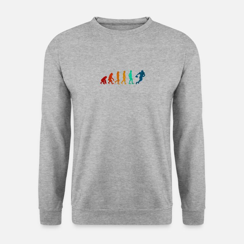 Fußball-evolution - Unisex Pullover - Weißgrau meliert