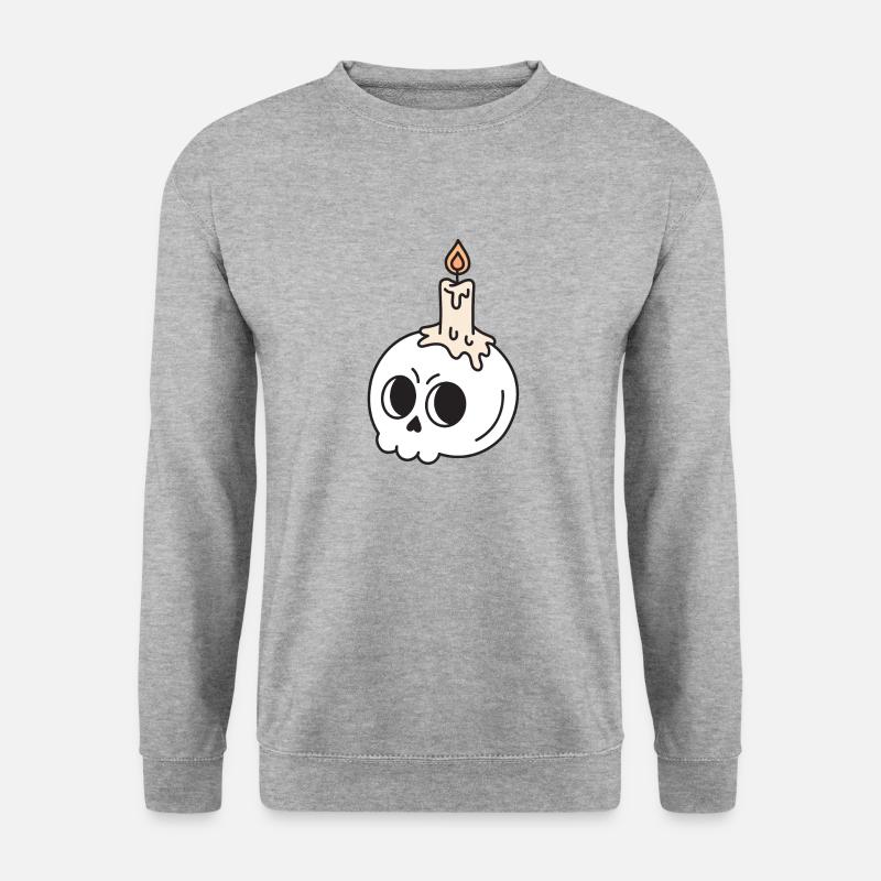 Gruselige Vibes Halloween - Unisex Pullover - Weißgrau meliert