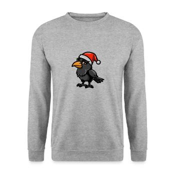 Noël de Corbeau - Sweat-shirt Unisexe - gris chiné - Devant - Alina (178cm) & Michal (187cm)