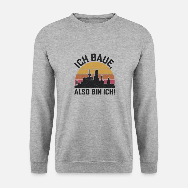 Siedler seit 1995 - Unisex Pullover - Weißgrau meliert