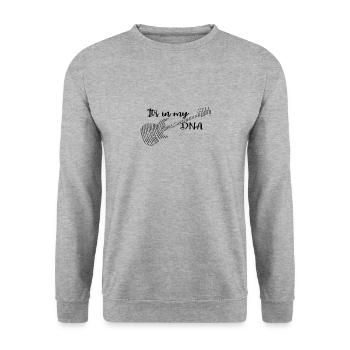 Music Electric guitar is in my DNA guitarist - Unisex Sweatshirt - salt & pepper - Front - Alina (178cm) & Michal (187cm)