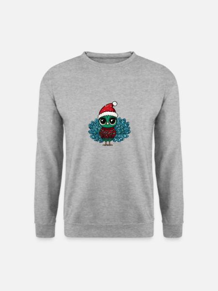 Peacock Bird Christmas - Unisex Sweatshirt - salt & pepper