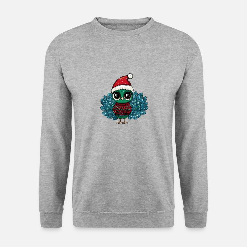 Peacock Bird Christmas - Unisex Sweatshirt - salt & pepper