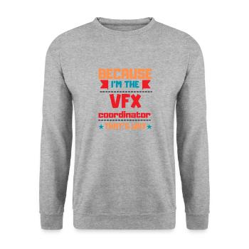 Funny VFX coordinator design, visual effects - Unisex Sweatshirt - salt & pepper - Front - Alina (178cm) & Michal (187cm)