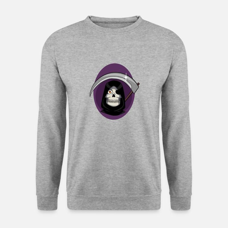 Sensenmann - Unisex Pullover - Weißgrau meliert