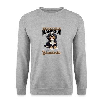 Bernedoodle Dog Breed I Just Want To Hangout - Unisex Sweatshirt - salt & pepper - Front - Alina (178cm) & Michal (187cm)
