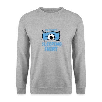 Soccer Design Soccer Player Soccer Sleep Shirt - Unisex Sweatshirt - salt & pepper - Front - Alina (178cm) & Michal (187cm)