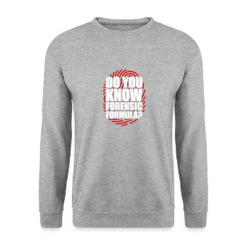 Kennen Sie Die Forensische Formel - Unisex Pullover - Weißgrau meliert - Vorne - Alina (178cm) & Michal (187cm)