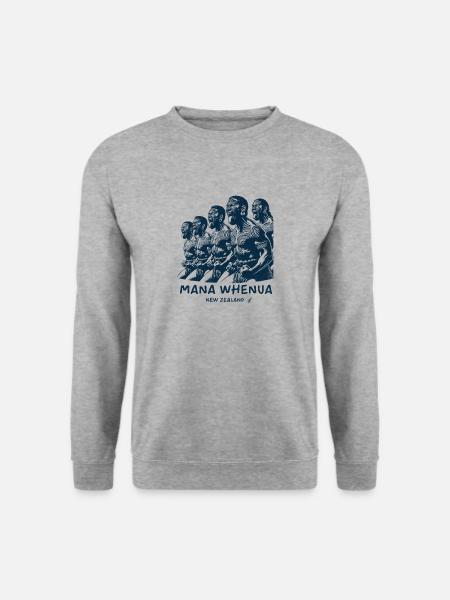 Neuseeland Maori Krieger - Unisex Pullover - Weißgrau meliert