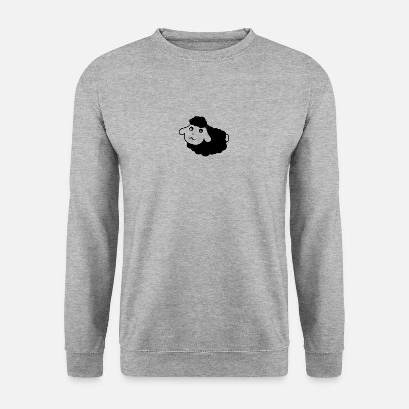 Mouton Blanc Mignon - Sweat-shirt Unisexe - gris chiné